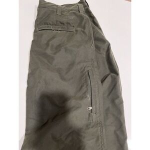Columbia Men's 36 Olive Pleated Casual Pants Cotton Canvas Straight Pockets
